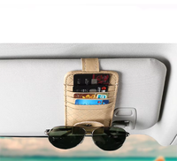 Organisateur de pare-soleil pour voiture, porte-cartes et lunettes, pochette de rangement