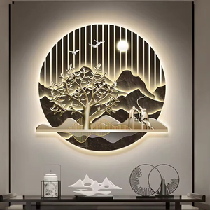 Decoración de sala de estar de lujo <span class=keywords><strong>simple</strong></span>, pintura de luz LED, <span class=keywords><strong>paisaje</strong></span> encantador, naturaleza muerta, arte de pared luminoso - Product Image 1