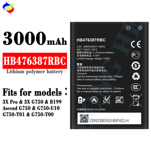 Mobiele Smartphone Batterij Hb476387rbc 3.8V 3000Mah Voor Huawei Ascend G750 Honor 3x Honor 3x Pro Ter Vervanging Van De Batterij Van De Telefoon - Product Image 2