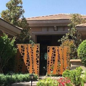 Paravent et clôture de jardin modernes en acier Corten durable pour l'extérieur - Product Image 4