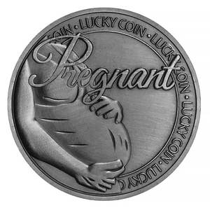 Zwangere Moeder Houdt Van Token Geplateerde Munt Klavertje Vier Ontwerp Herdenking Souvenir Cadeau Zegen Lucky Baby Shower Display - Product Image 1