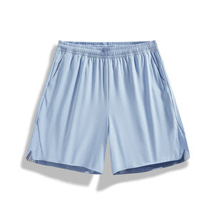 Shorts de sport pour homme, séchage rapide, respirants, amples, décontractés, couleur unie, motif, en soie glacée fine, pour l'été - Product Image 5