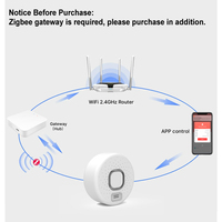 Capteur de fuite d'eau Tuya Zigbee pour maison intelligente, alarme sonore de sécurité pour salle de bain, détecteur de trop-plein et de gouttelettes, compatible Gateway