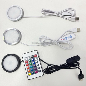 Sunssy RGB <span class=keywords><strong>Led</strong></span> Puck đèn với điều khiển từ xa cho bambu 3D máy in <span class=keywords><strong>LED</strong></span> Light Kit 001 Vòng Tủ ánh sáng DIY Puck Đèn Dimmer chuyển đổi - Product Image 1