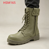 Bottes de combat LXG, modèle Sandstorm Area, semelle PU avec trous de drainage, design à bande auto-agrippante, bottes de chasse vertes HSM165