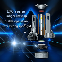 Bombilla LED PSX26 de 70W, Alta Potencia, 7800LM, 6000K, 9-85V, Luz Blanca para Faros Antiniebla de Coche, DRL con Decodificador Canbus, Sin Errores