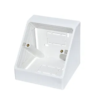 1 gang bottom box XJY-8080074 45 degree surface mounted plastic back box 86x86x73mm open mounted electrical desktop box