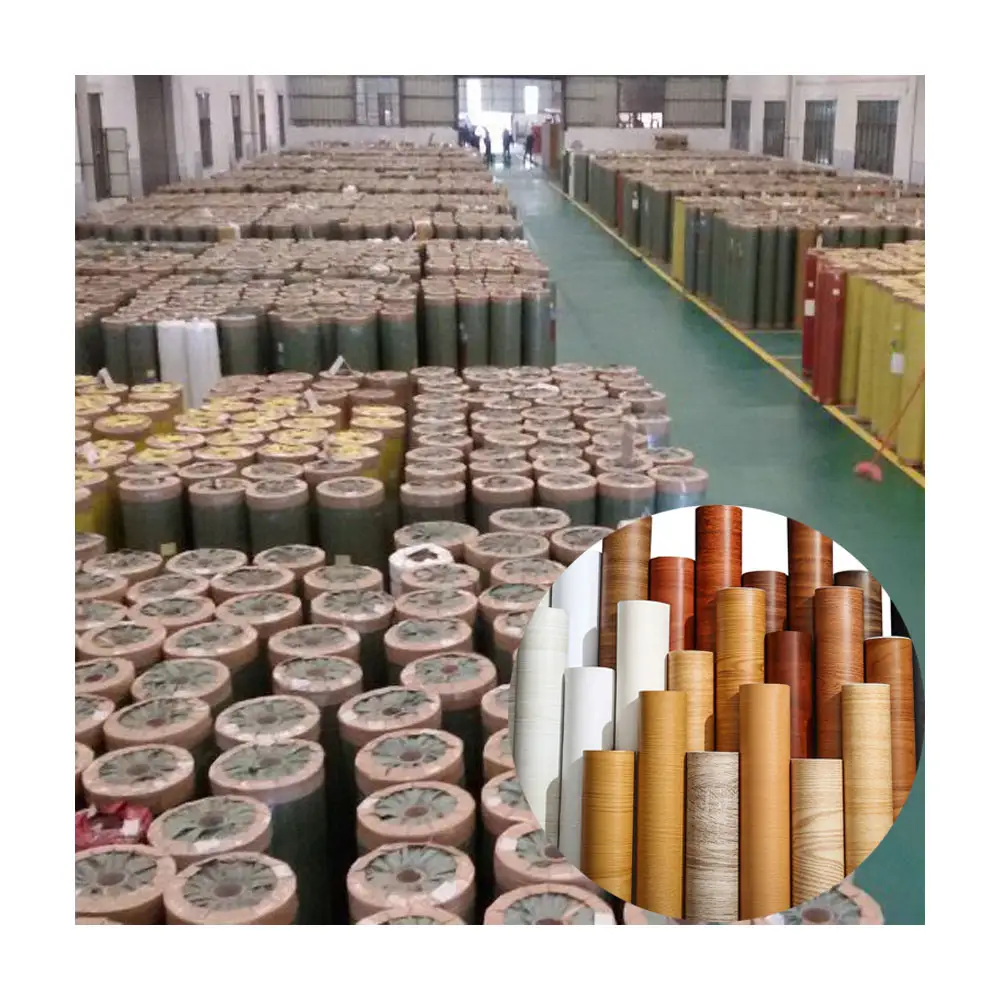 Halong Pvc Folie Rollen Pvc Laminerende Film Hout Graan Board Decoratie Meubelfilms