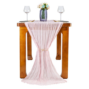 <span class=keywords><strong>Chemin</strong></span> <span class=keywords><strong>de</strong></span> <span class=keywords><strong>table</strong></span> en crêpe <span class=keywords><strong>de</strong></span> mariage en <span class=keywords><strong>gaze</strong></span> rustique Boho pour les décorations <span class=keywords><strong>de</strong></span> vacances <span class=keywords><strong>de</strong></span> fête <span class=keywords><strong>de</strong></span> douche nuptiale - Product Image 5