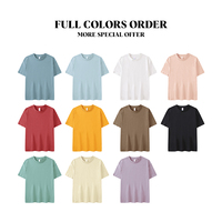 2022 tout nouveau coton pour hommes T-shirts col rond hommes T-shirt peigné goutte épaule homme T-Shirt Simple et ample Couple t-shirts