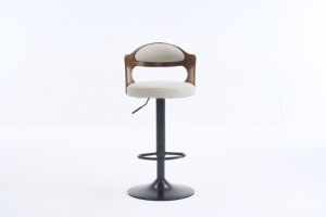 <span class=keywords><strong>Sgabelli</strong></span> da Bar Moderni 2026 in Pelle Sintetica PU, Ecologici, Stabili, Girevoli, con Schienale in <span class=keywords><strong>Legno</strong></span> Curvato e Struttura in <span class=keywords><strong>Ferro</strong></span>, per Cucina e Esterni - Product Image 5