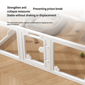 Gros Transparent Acrylique Chien Clôture Motif Solide Cage Intérieure pour Petits Chiens De Taille Moyenne Anti-Évasion Bichon Bouton En Plastique - Product Image 6