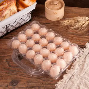 Factory Wholesale Price 24 Holes Chicken Egg Packaging Plastic Transparent Egg Tray