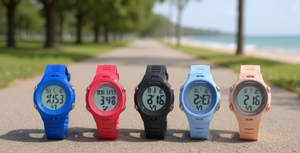 Orologio Digitale W-03 con Cassa Rotonda in Plastica da 30mm, Colori Misti, Sportivo Unisex, Resistente all'Acqua 3BAR, Cinturino con Fibbia - Product Image 2