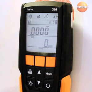 เครื่องวิเคราะห์ก๊าซไอเสียแบบพกพา Testo 310 เครื่องตรวจจับคุณภาพความแม่นยำสูงสำหรับ O2 CO อุณหภูมิใช้งาน -5~+45 องศาเซลเซียส - Product Image 6