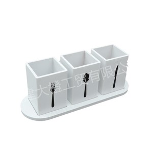 Juego de Porta Cubiertos de Bambú de 3 Piezas, Organizador de Cocina Minimalista con Bandeja para Guardar Tenedores, Cucharas y Cuchillos - Product Image 4