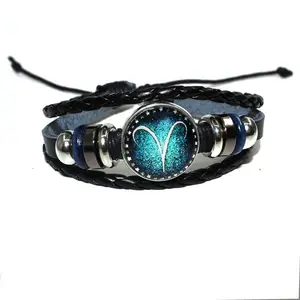 maoke Twelve bracelet Time jewel leather woven hand jewelry accessories gift wholesale