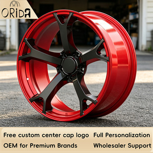 Cerchi Forgiati 16 17 Pollici 19x9.5J 5x114.3 Concavi Finitura Rosso Nero Lusso Racing per 350z/370z Infiniti Q50/Q60 G35/G37 Nismo V1 - Product Image 1