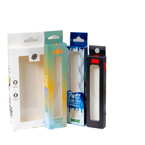 กล่องกระดาษการ์ดสีขาวพิมพ์ลายตามสั่ง พร้อมหูแขวนและหน้าต่าง PVC ใส กล่องบรรจุภัณฑ์แบบพับได้สำหรับจัดแสดงสินค้าปลีก ผู้ผลิตโดยตรง - Product Image 1