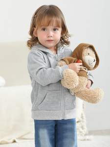 Vestes à capuche en polaire pour bébés et petites filles, légères, avec poches, <span class=keywords><strong>manteau</strong></span> d'<span class=keywords><strong>hiver</strong></span> - Product Image 3