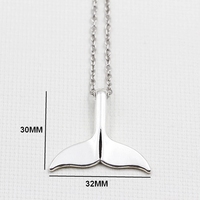 Colliers avec pendentif en queue de poisson, 1 pièce, à la mode, accessoires de bijouterie, en cuir noir, chaîne de couleur argent, collier pour femmes et hommes