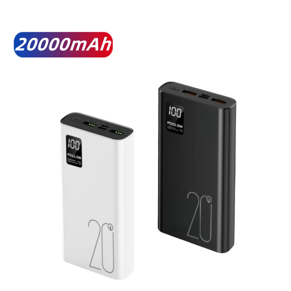 Çift yönlü hızlı şarj QC3.0 PD22.5w süper hızlı şarj 20000mah güç bankalar