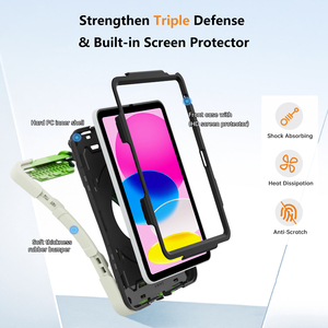 Custodia per <span class=keywords><strong>iPad</strong></span> 10a generazione 2022 10.9 pollici con protezione per lo schermo e cavalletto robusto copertura protettiva per il corpo completo per <span class=keywords><strong>Apple</strong></span> - Product Image 3