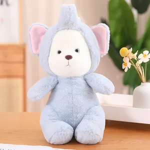 Imalatı özel ucuz giyen giysi oyuncak ayı dolması peluş oyuncak Kawaii ayı bebek