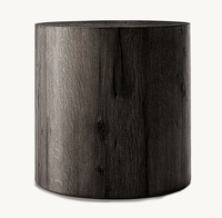 Table d'appoint en bois massif de chêne, meubles d'intérieur américains faits à la main et personnalisables