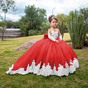 Robe <span class=keywords><strong>de</strong></span> fille é<span class=keywords><strong>l</strong></span>égante <span class=keywords><strong>de</strong></span> style européen pour fête d'enfants, train <span class=keywords><strong>de</strong></span> fleurs, mariage, 12 ans, bleu royal, grande fille, avec nœud - Product Image 4