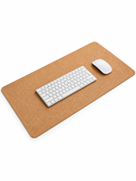 Tapis de bureau en liège à grain naturel, tapis de bureau antidérapant résistant à l'eau, tapis pour ordinateur portable pour la maison, le bureau, la salle d'étude