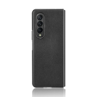 Coque de téléphone en cuir de grain de litchi de haute qualité avec LOGO personnalisé pour Samsung Galaxy Z FOLD 5 4 Back Cover