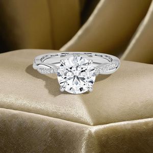 批发订婚结婚钻戒套装立方氧化锆承诺925纯银男女戒指Anillos礼品 - Product Image 1