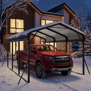 <span class=keywords><strong>Abri</strong></span> <span class=keywords><strong>de</strong></span> voiture métallique 10x15 pieds, <span class=keywords><strong>abri</strong></span> <span class=keywords><strong>de</strong></span> voiture robuste avec toit en métal ondulé, <span class=keywords><strong>abri</strong></span> <span class=keywords><strong>de</strong></span> voiture extérieur en métal galvanisé - Product Image 4