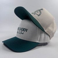 Topi Baseball Snapback 5 Panel Model High Crown Hip Hop Berbahan Katun Warna-warni dengan Bordir Logo 3D Custom Dua Warna