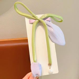 Conception douce grand nœud épingle à <span class=keywords><strong>cheveux</strong></span> tulipe fleur printemps pinces à <span class=keywords><strong>cheveux</strong></span> mode filles queue de cheval demi-cravate <span class=keywords><strong>barrette</strong></span> à <span class=keywords><strong>cheveux</strong></span> - Product Image 5