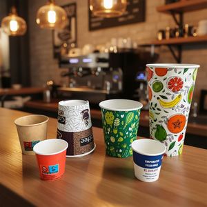 แก้วกาแฟกระดาษสำหรับเครื่องดื่มเย็น แก้วกระดาษคราฟท์ - Product Image 3