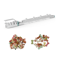 Ligne de production automatique de biscuits pour animaux de compagnie, machine de fabrication d'aliments pour chiens, extrudeuse en acier inoxydable 200 kg/h, CE ISO