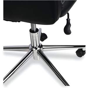 Chaise de travail en cuir Alera Workspace, supporte jusqu'à 275 lb, hauteur d'assise de 18,19 po à 21,93 po, siège et dossier en cuir PU noir - Product Image 4