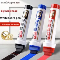 Marqueur effaçable rechargeable à bout plat à base d'eau extra-large 20mm à tête large pour tableau blanc Marqueur Pop Pen pour professeur de planche à dessin