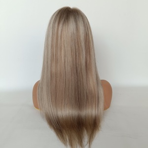 Wig Medis Rambut Asli Manusia 100% Grosir Pabrik, HD Lace Front Tanpa Lem, Silk Base, Ukuran Rata-Rata, Warna Pirang Abu - Product Image 3
