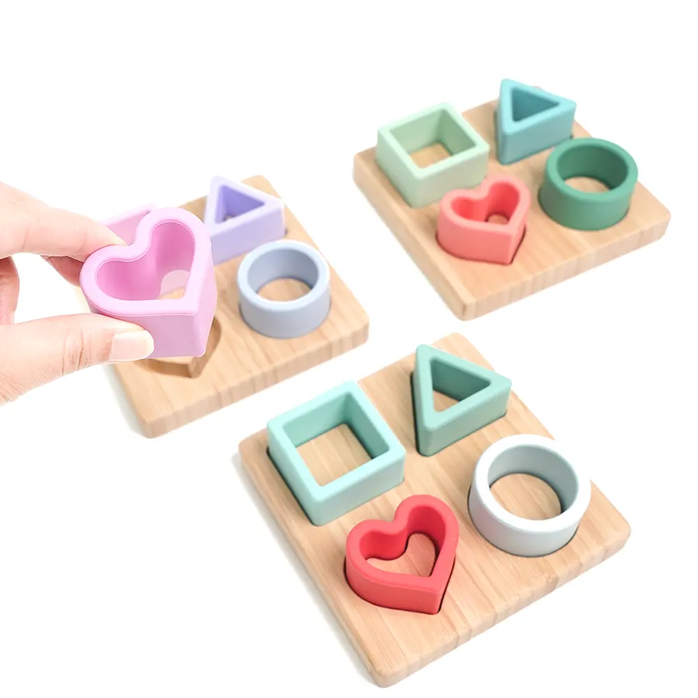 Nouveau produit chaud Silicone couleur blocs de construction éducatifs éducation précoce jouet d'apprentissage enfants Puzzle jouet