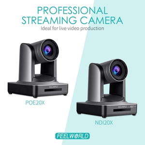 Caméra FEELWORLD PTZ NDI20X Pro: suivi automatique du zoom optique 20X, 1080P60 NDI/H.264 pour les projets de streaming OEM d'église - Product Image 2