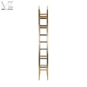 Meubles de bibliothèque modernes et luxueux pour la maison, le salon, le présentoir, en acier doré, la bibliothèque et le métal. - Product Image 5