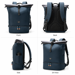 Sac à dos unisexe tendance, étanche, antivol, pour ordinateur portable, avec fermeture éclair USB, doublure en nylon et polyester, capacité de 20 à 39 L, physiologique - Product Image 4