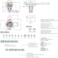 Verrou à came à quart de tour en acier inoxydable SS304, à entraînement carré/triangulaire, loquet rotatif à compression robuste pour applications ferroviaires