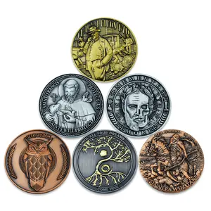 RENHUI colección americana Vintage antiguo romano antiguo troqueles molde antiguo Metal artesanía personalizado desafío monedas