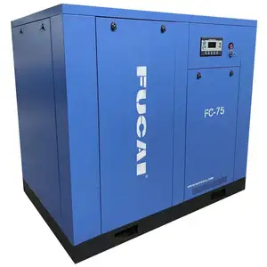 FUCAI inşaat kompresörü 55kw 75hp 7/8/10/13bar dayanıklı endüstriyel hava kompresörü fiyat