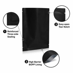 Sachet sous vide BOPP personnalisé noir mat de haute qualité pour l'emballage sous vide autoportant, idéal pour la conservation des aliments, du lait et de la gelée, jetable - Product Image 1