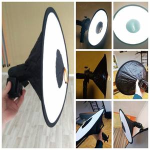 YEAHユニバーサル44CMラウンドスタジオフラッシュソフトボックスソフトボックスポータブルリングDSLRSLRカメラフラッシュスピードライトディフューザー - Product Image 5